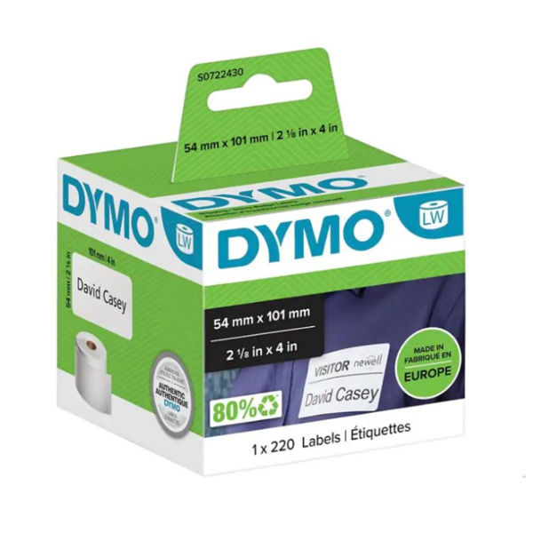 Picture of DYMO ORIGINAL 99014 101MM X 54MM X 220 LABELS S0722430